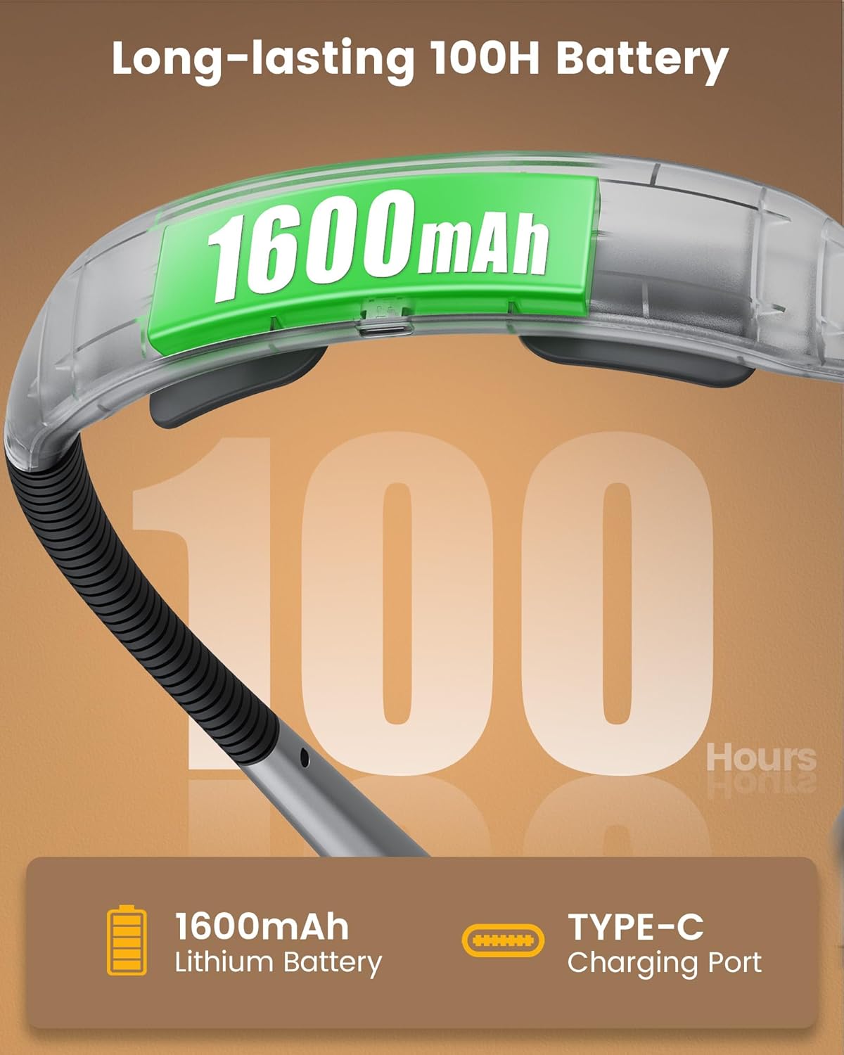 Glocusent Ergonomic LED Reading Neck Light