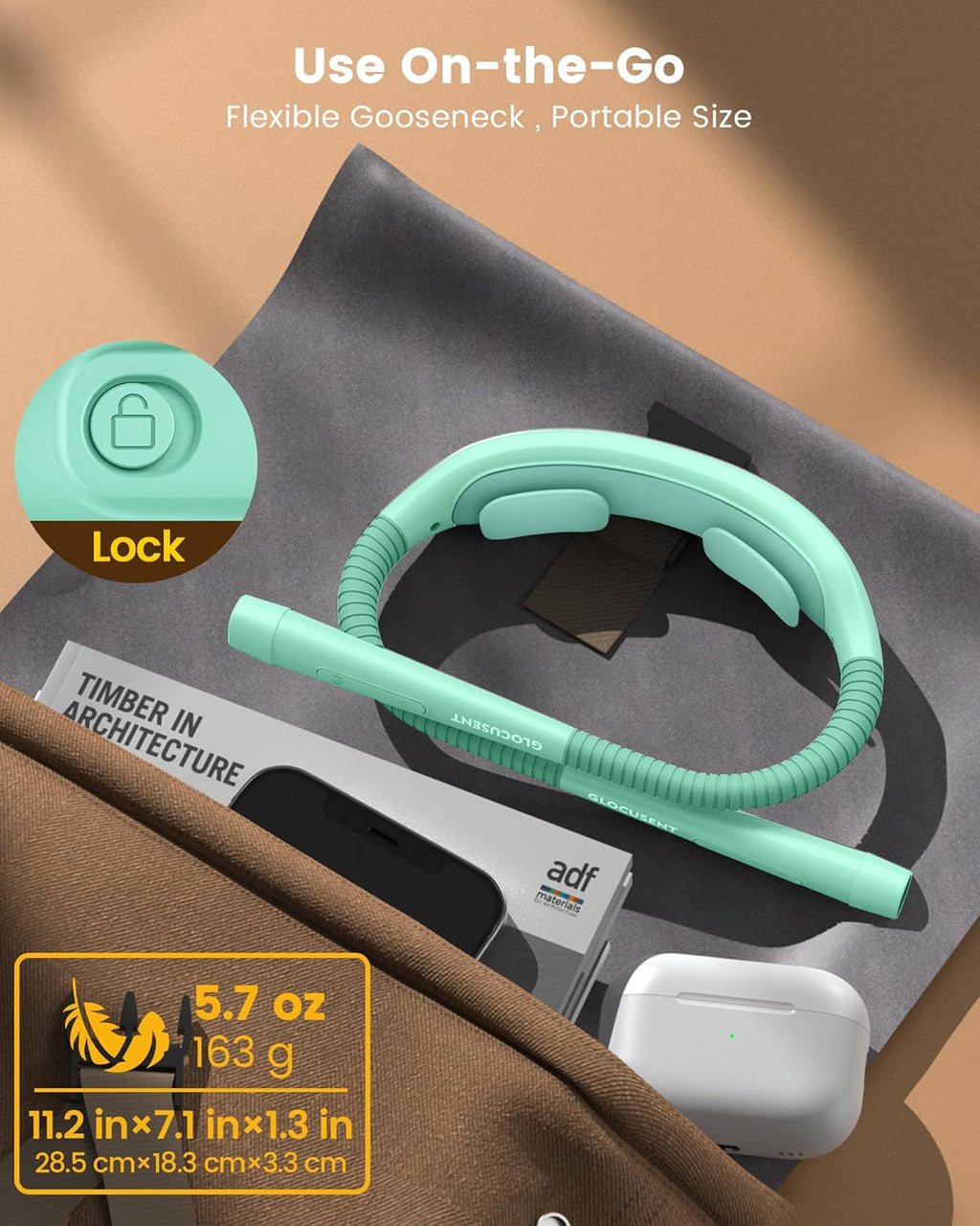 Glocusent Ergonomic LED Reading Neck Light