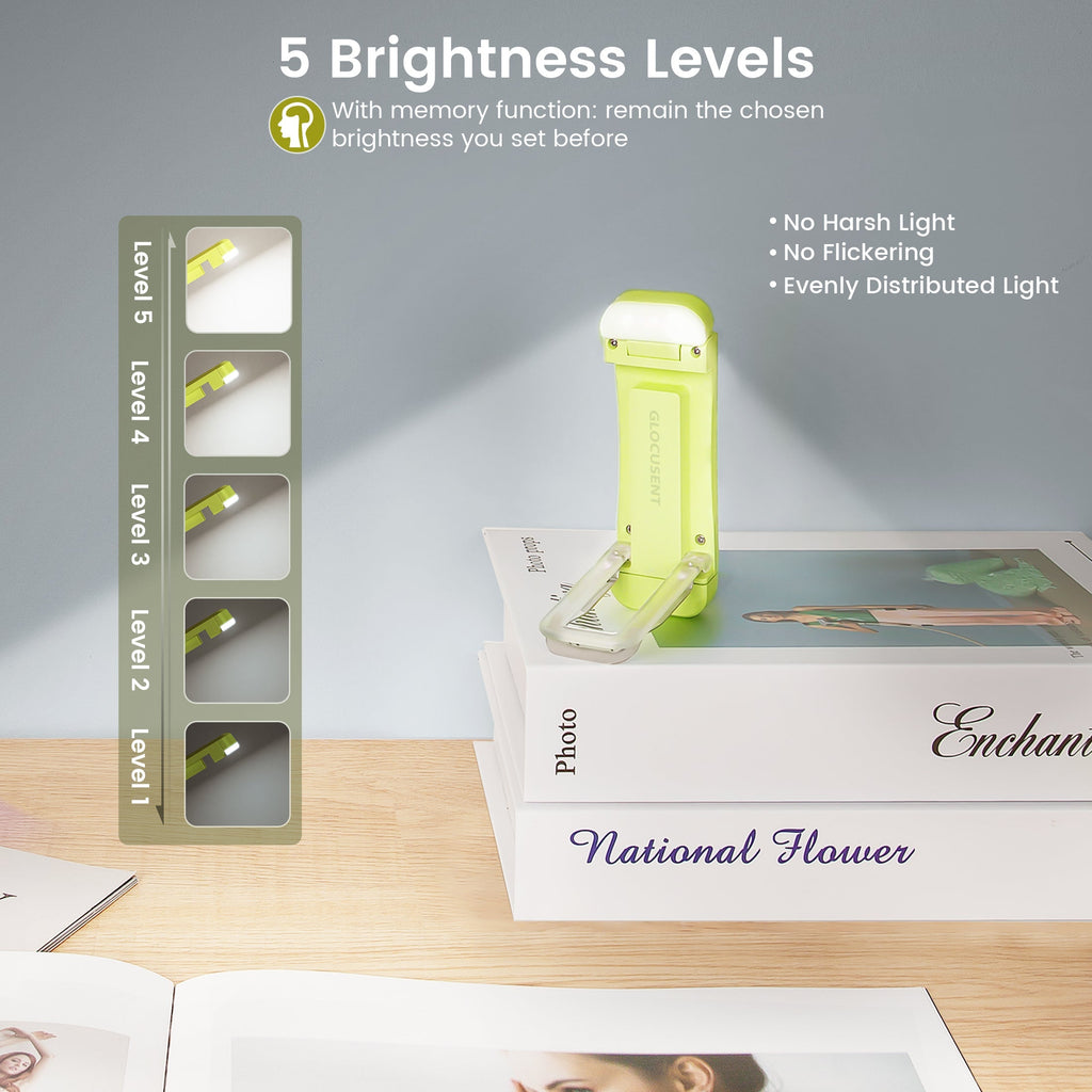 Glocusent Bookmark Style Reading Light