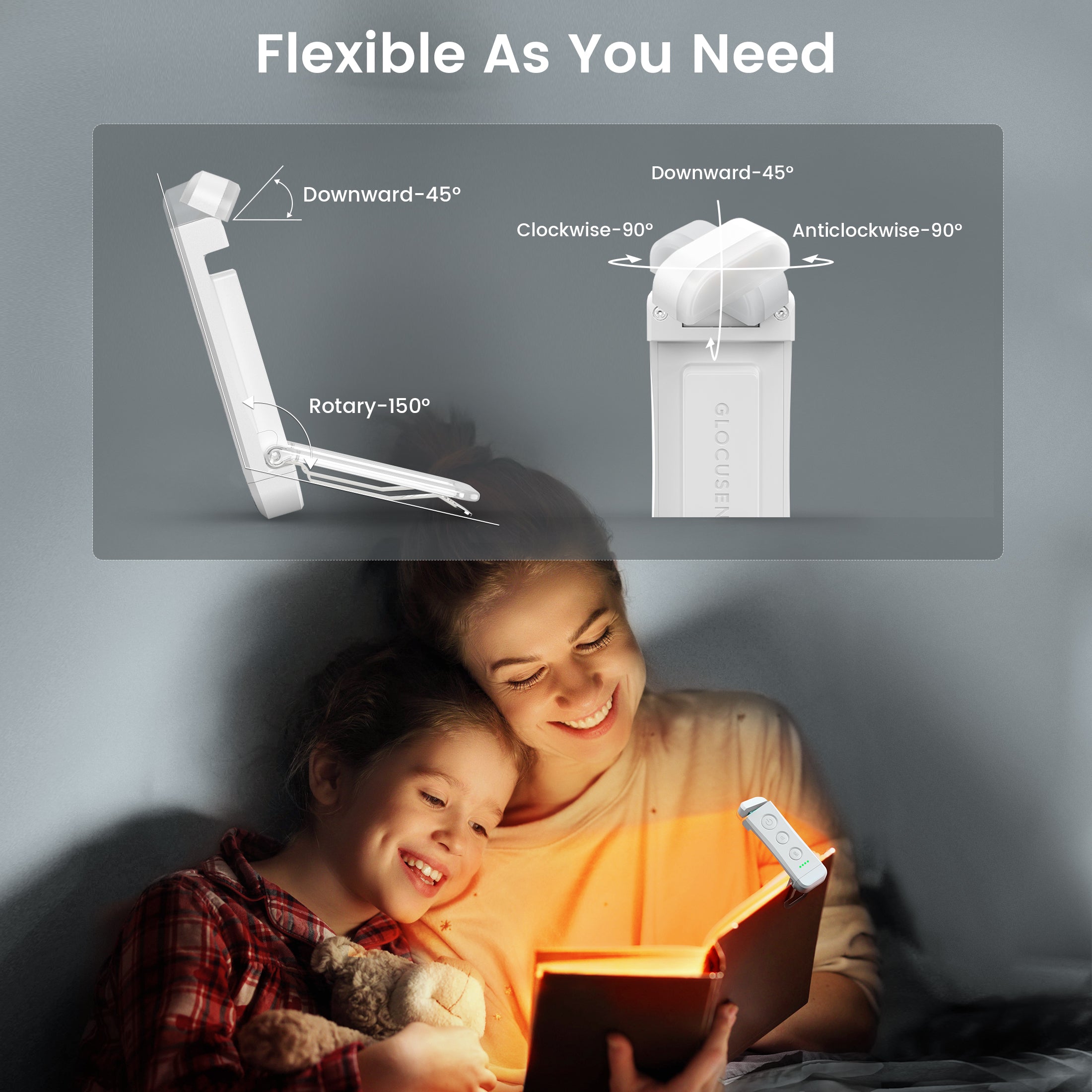 Glocusent Bookmark Style Reading Light