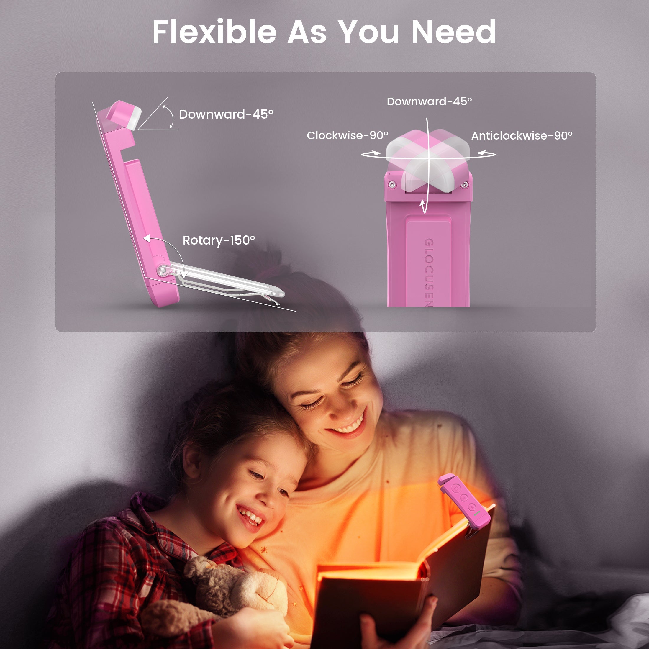 Glocusent Bookmark Style Reading Light