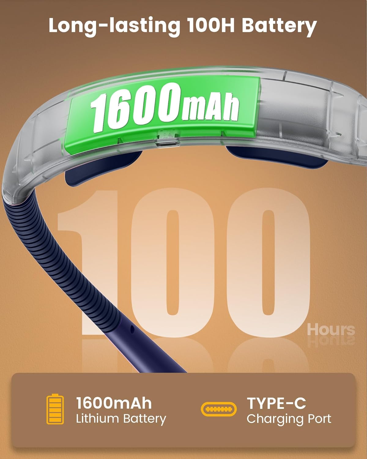 Glocusent Ergonomic LED Reading Neck Light