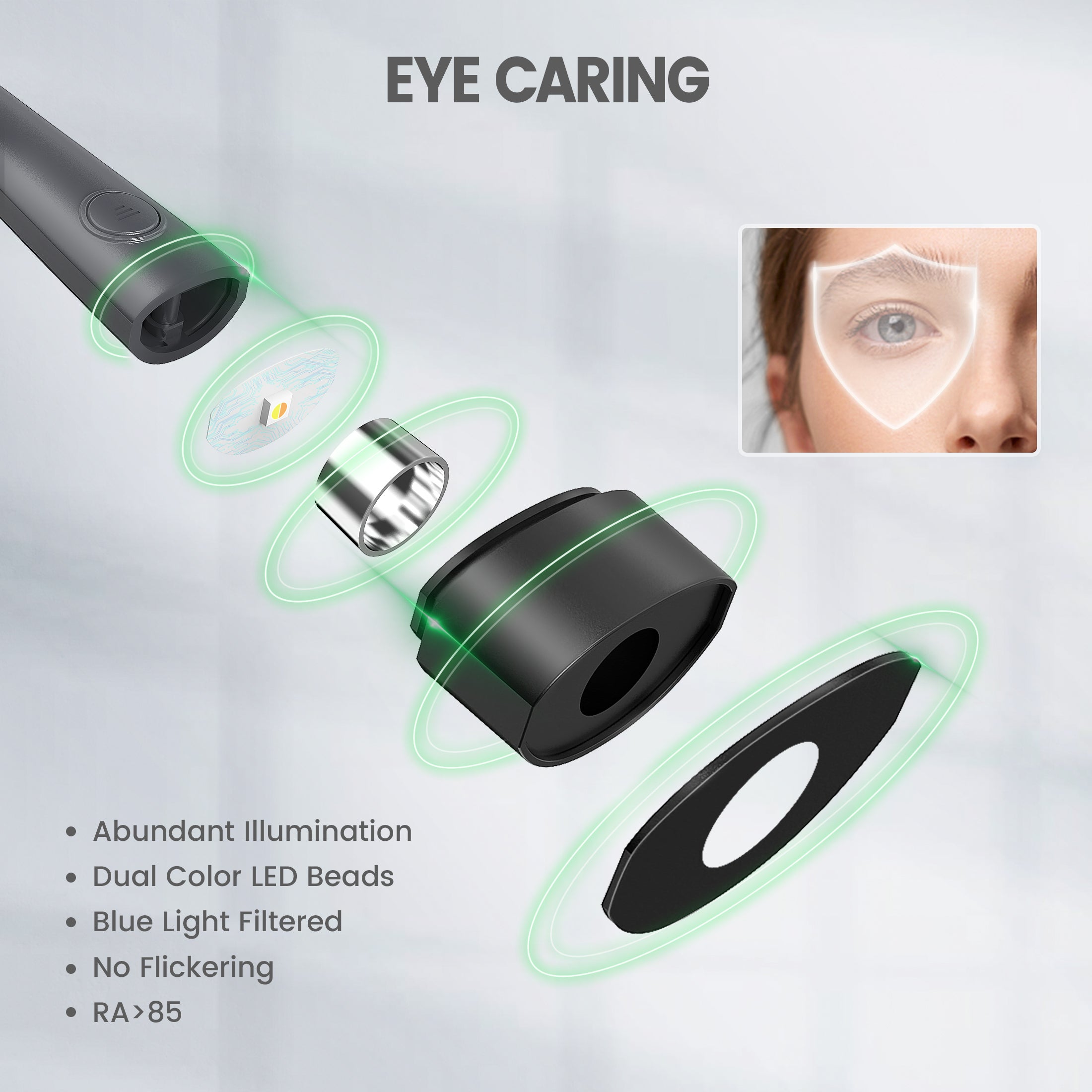 Glocusent LED Neck Reading Light with a EVA Case