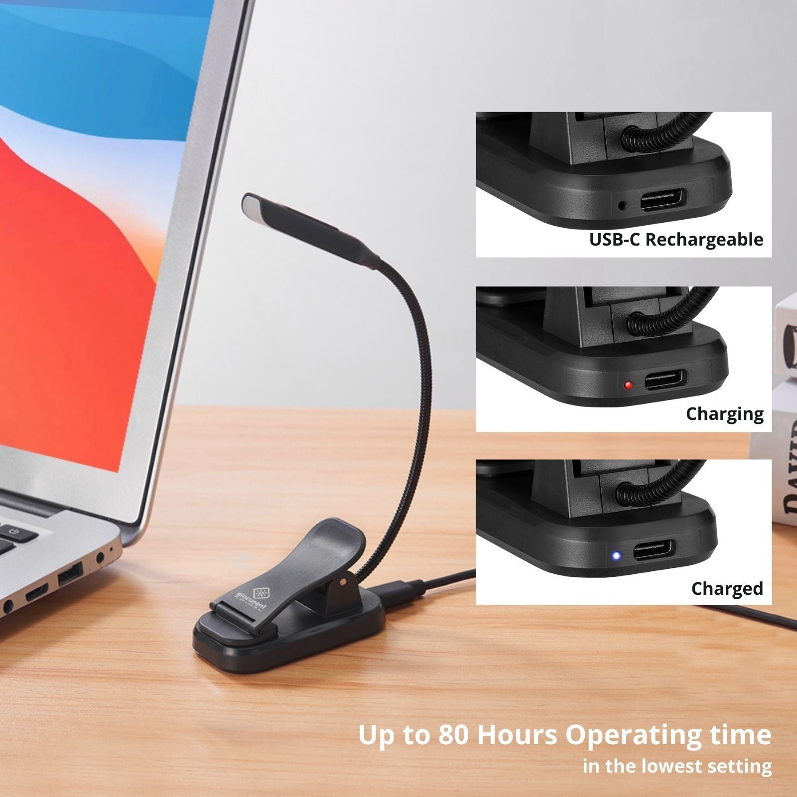 Glocusent Pocket-sized Clip-on Reading Light