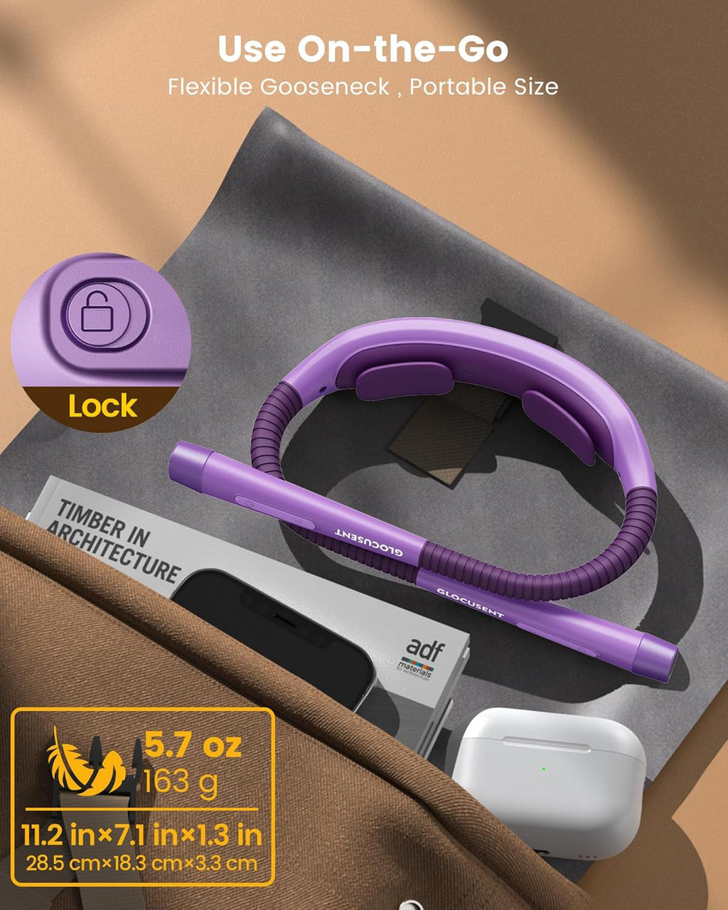 Glocusent Ergonomic LED Reading Neck Light