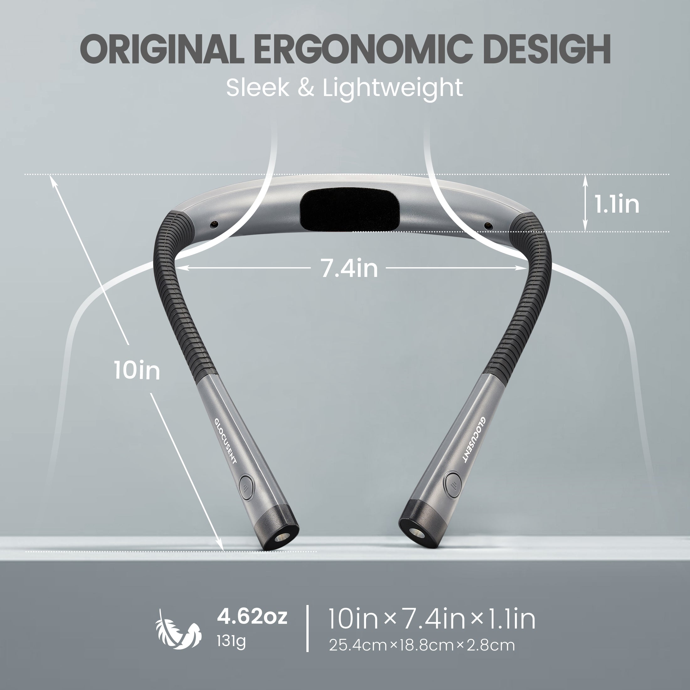 Glocusent 4-Unit Reading Lights Set for Family