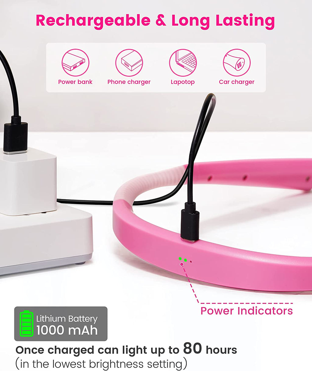 Glocusent Upgraded Rechargeable LED Neck Reading Light