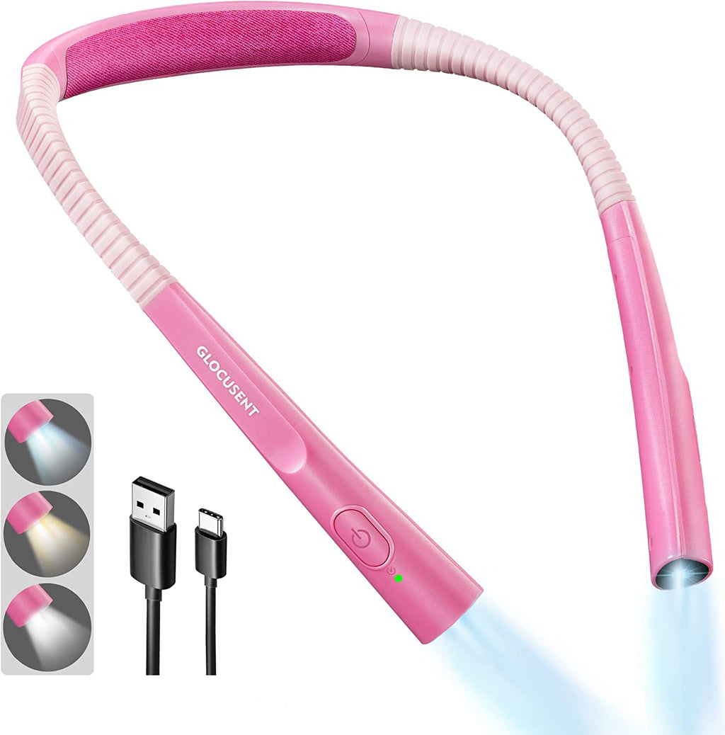 Glocusent Upgraded Rechargeable LED Neck Reading Light