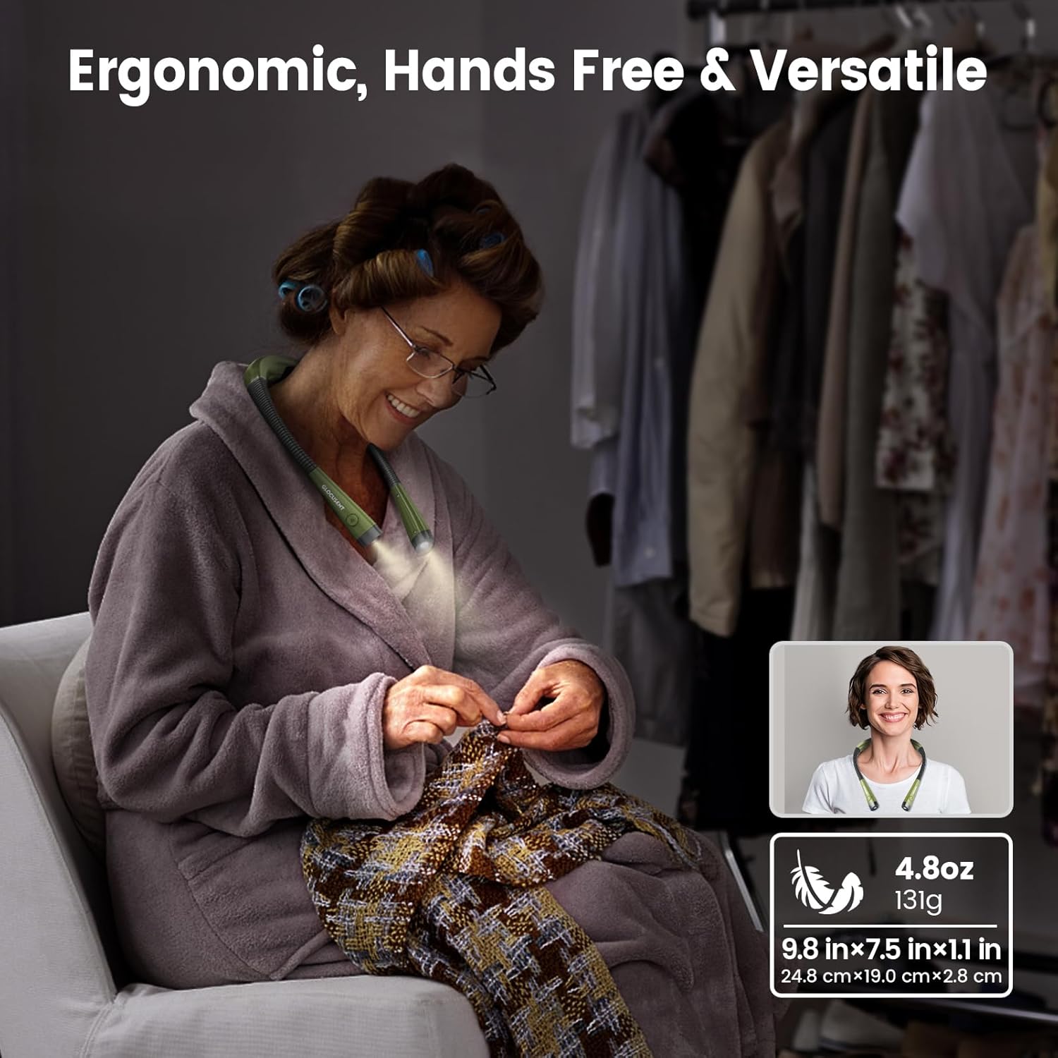 Glocusent Original LED Neck Reading Light