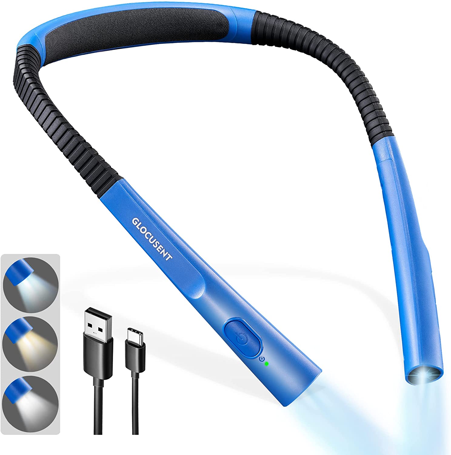 Glocusent Upgraded Rechargeable LED Neck Reading Light