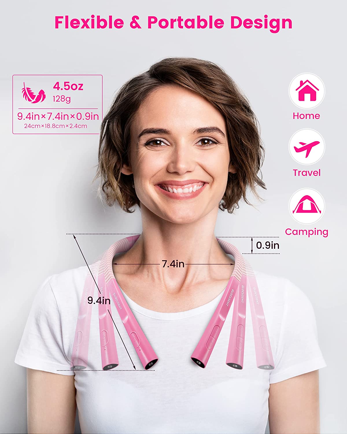 Glocusent Upgraded Rechargeable LED Neck Reading Light