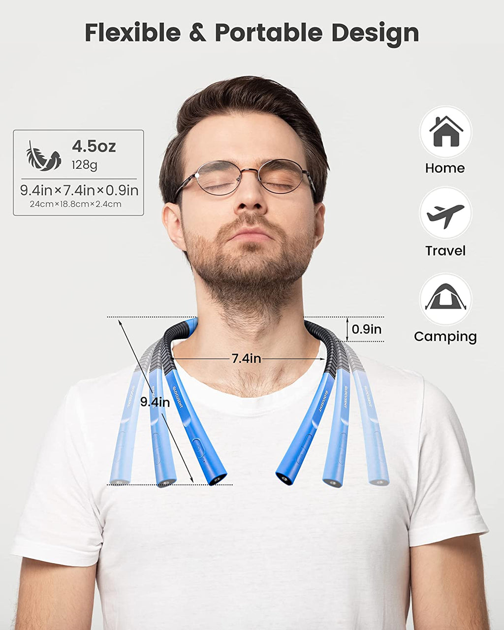 Glocusent Upgraded Rechargeable LED Neck Reading Light