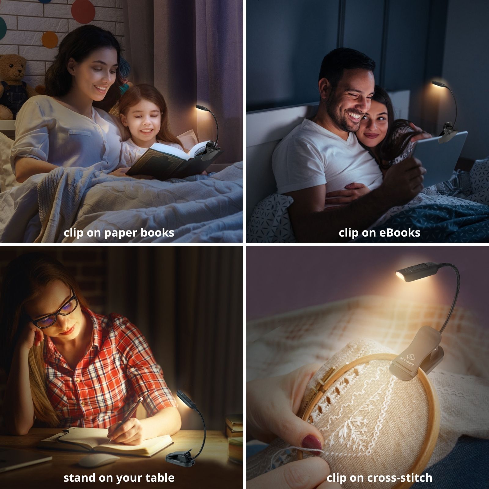 Glocusent Pocket-sized Clip-on Reading Light