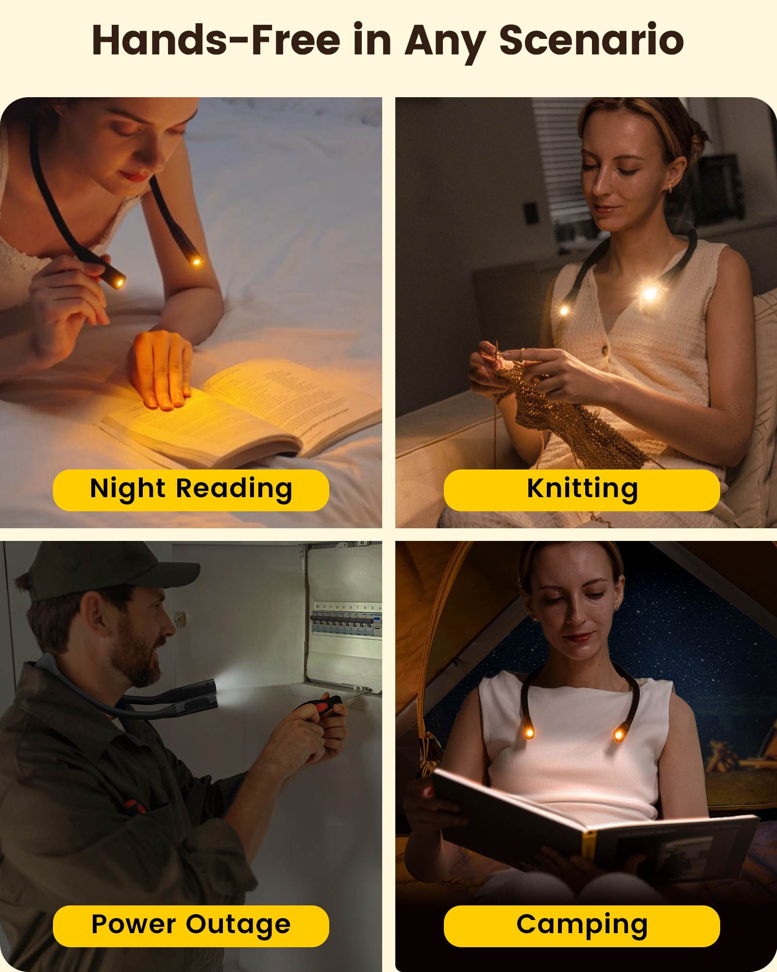 Glocusent Slim Curve Neck Reading Light