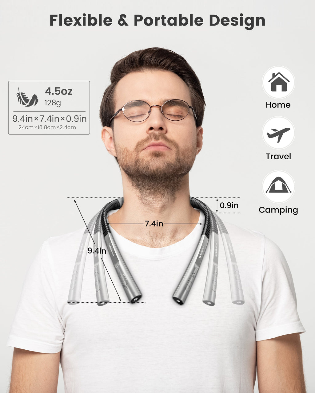 Glocusent Upgraded Rechargeable LED Neck Reading Light