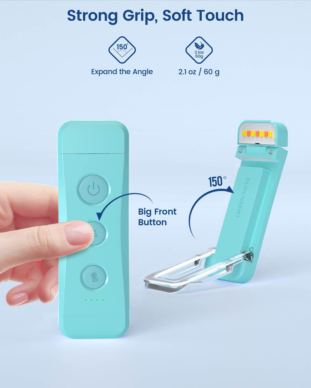 Glocusent Pro Bookmark Style Reading Light