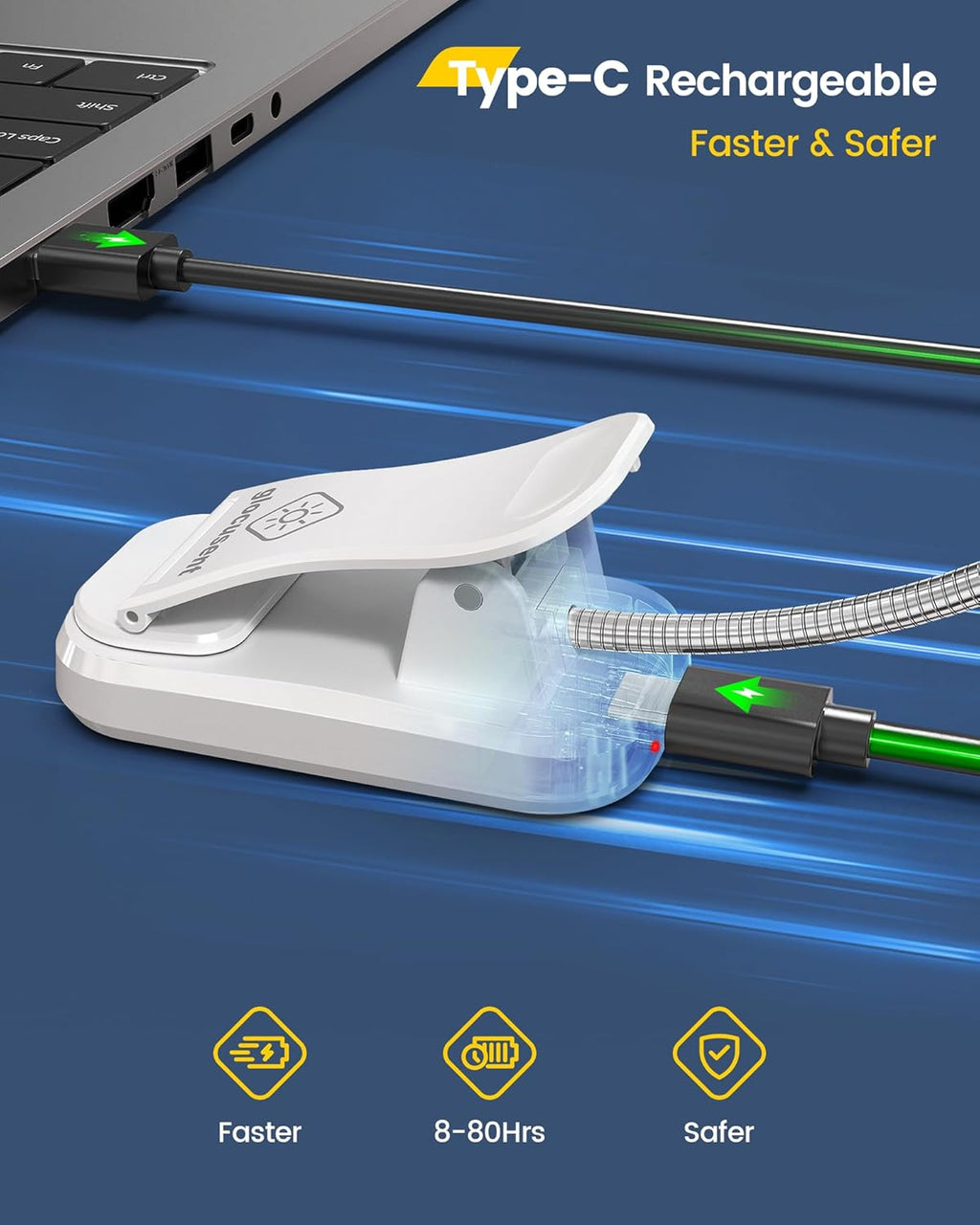 Glocusent Pocket-sized Clip-on Reading Light