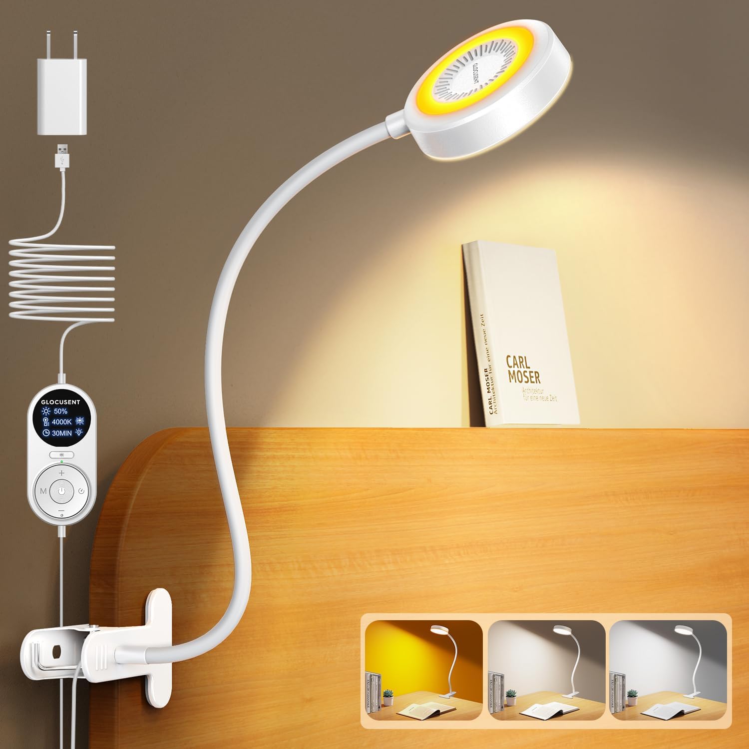 Glocusent 72 LED Clip-on Reading Light