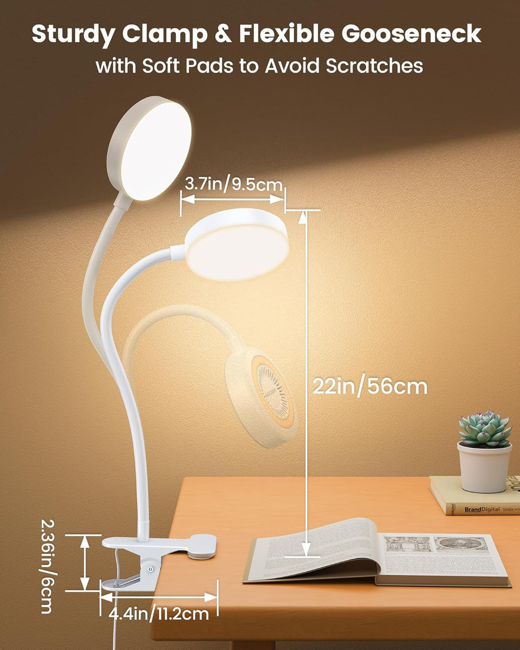 Glocusent 72 LED Clip-on Reading Light