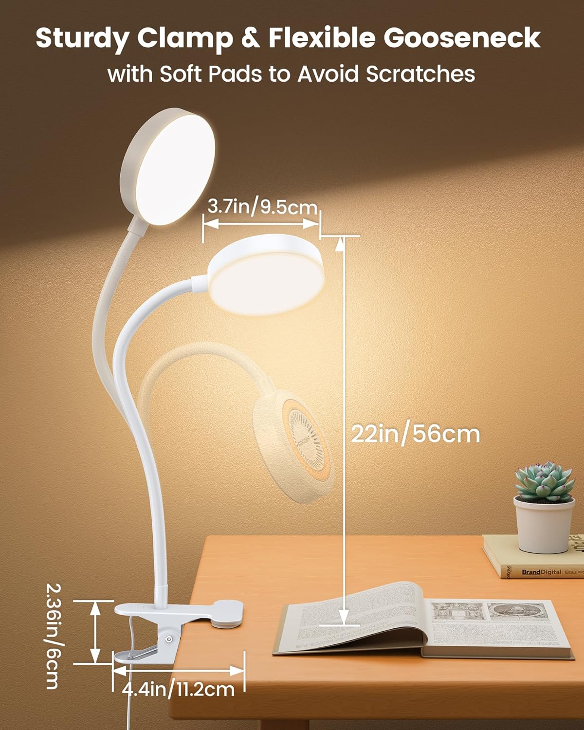 Glocusent 72 LED Clip-on Reading Light