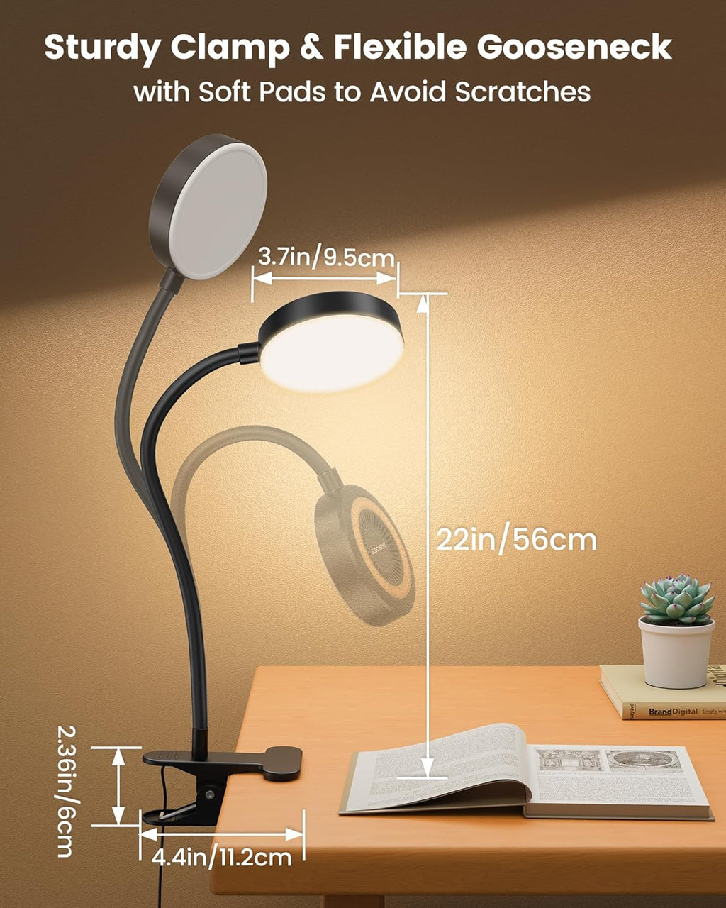 Glocusent 72 LED Clip-on Reading Light