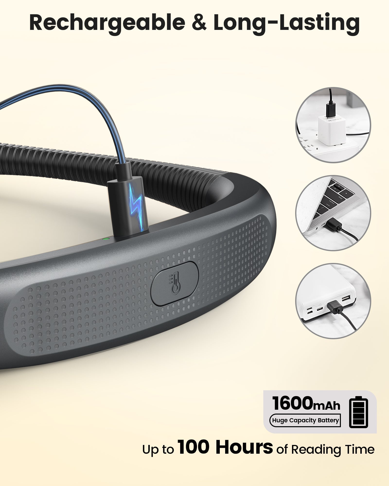 Glocusent Dual-Beam Ergonomic LED Neck Light